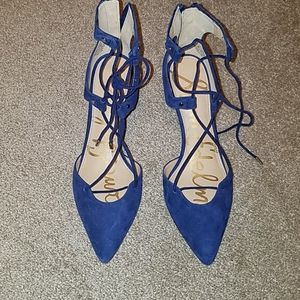 Suede Royal Blue Pumps